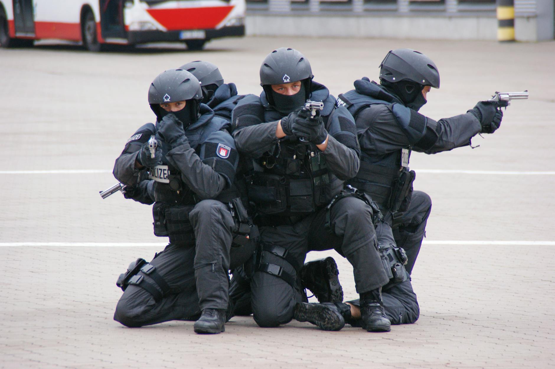 police swat team during an exercise