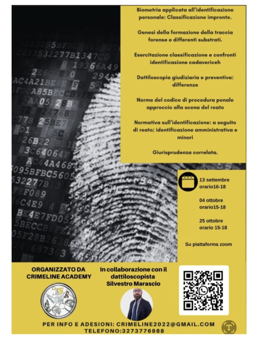 Criminalistica, dalle impronte, all'identità personale 1 Criminalistica locandina