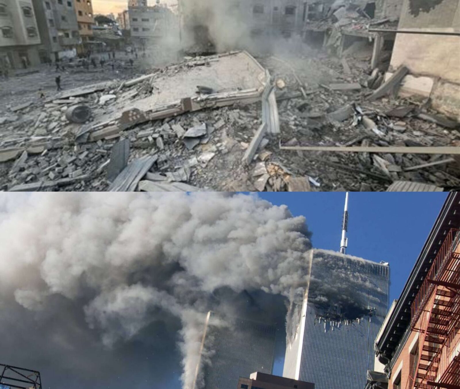 Anatomia della Fine: dalla Polvere di Manhattan dell’11 Settembre al Sangue di Gaza 1 11 settembre ny gaza