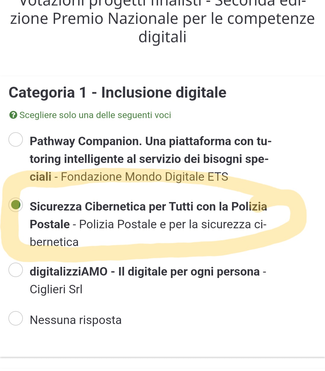 seconda edizione premio nazionale per le competenze digitali vota la polizia postale Difesa Magazine