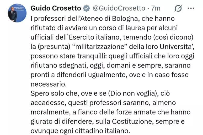 Militarizzazione ateneo