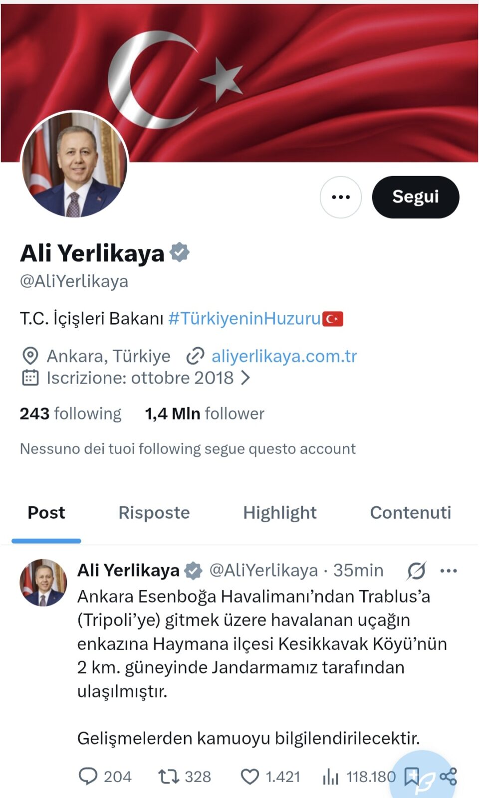 Ministro interno turchia