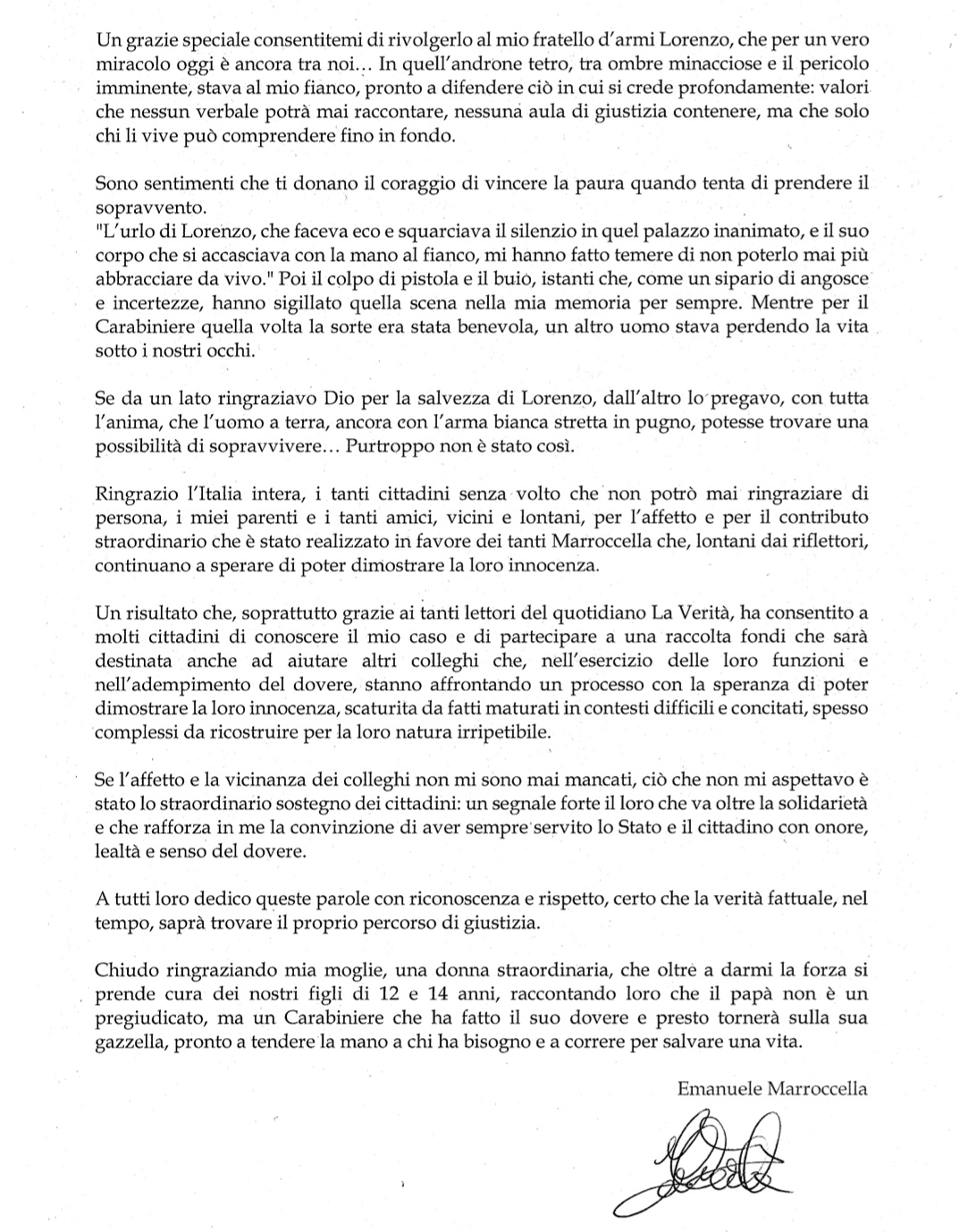 Lettera carabiniere 2